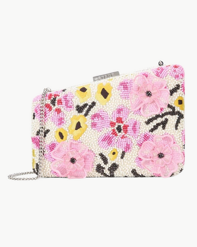 CARMELLA BEADED CLUTCH IN BLOSSOM FLORAL - Romi Boutique
