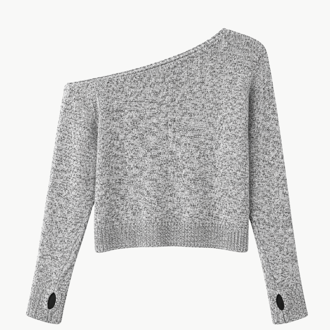 BOUCLE KNIT SLOUCH SWEATER