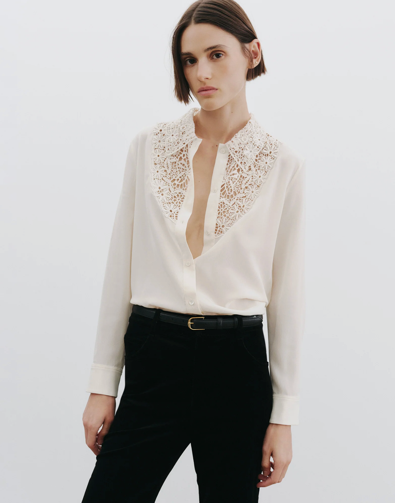 ZOLA LACE/SILK SHIRT
