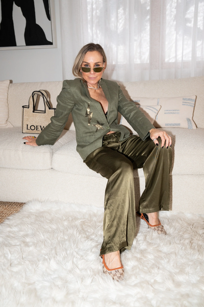 PARIS LINEN JACKET IN OLIVE