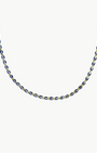 MARIT RAE OVAL LINK NECKLACE IN NAVY at Romi Boutique