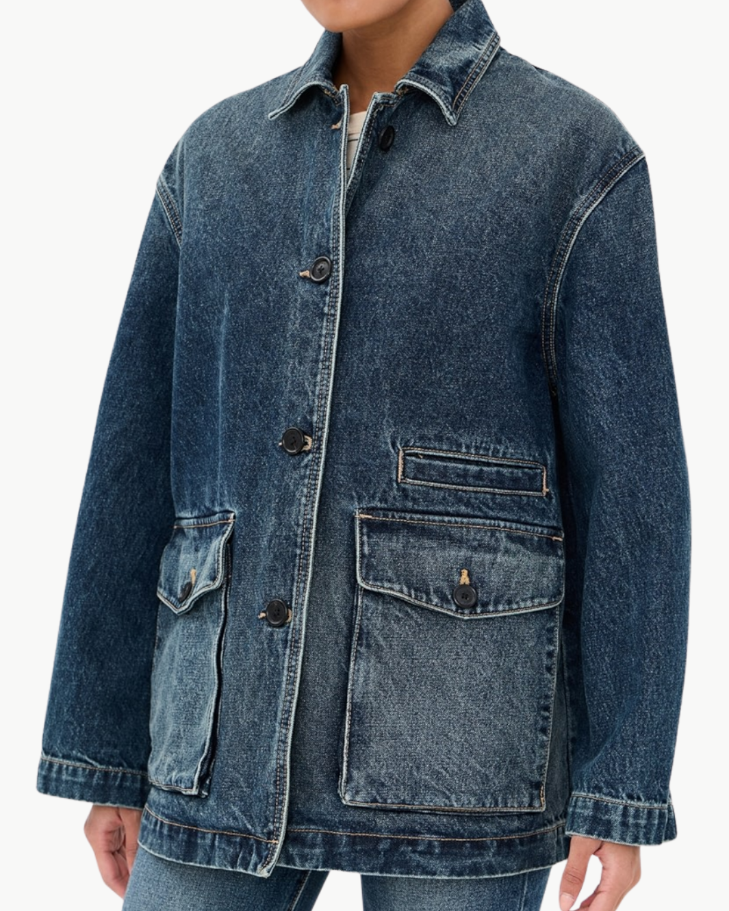 TEMPERANCE DENIM PARKA IN SIMON WASH