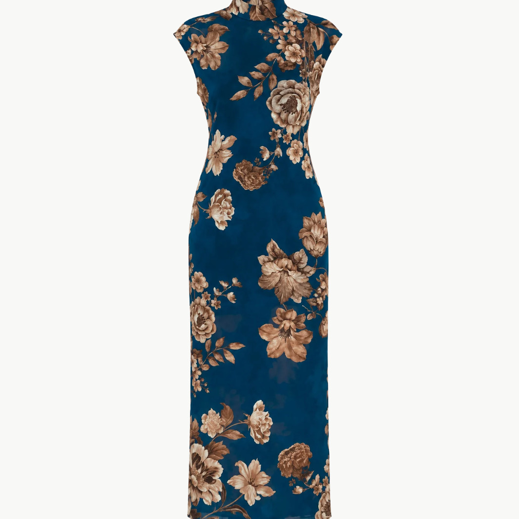 Hemant & Nandita Midi Dress with Slip at Romi Boutique