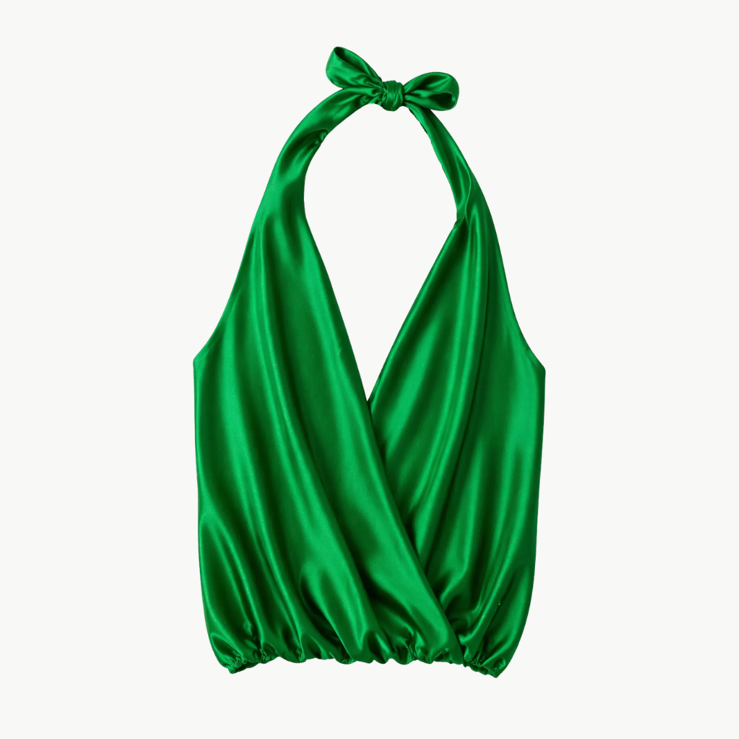 Ramy Brook Harriet Silk Halter Tank Top at Romi Boutique