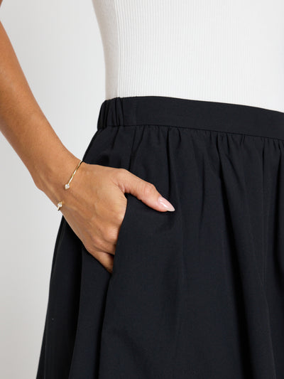 LOTI BUBBLE SKIRT IN BLACK ONYX