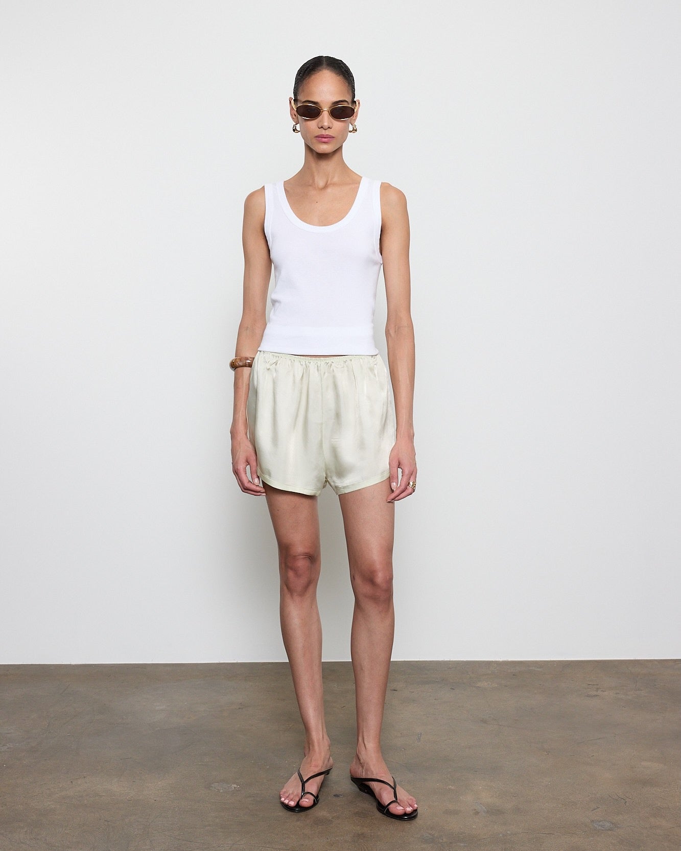 Enza Costa SUPIMA BABY RIB TANK at Romi Boutique