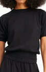 SPRWMN CASHMERE SHORT SLEEVE RAGLAN SWEATER at Romi Boutique