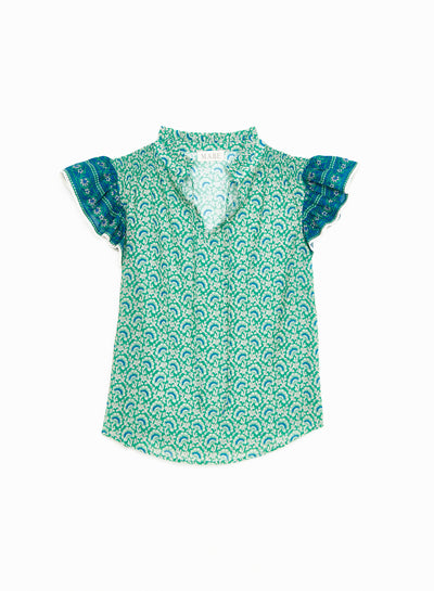 DANA PRINT TOP IN GREEN