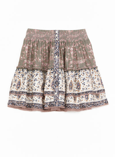 BANI PRINT MINI SKIRT IN MULTI