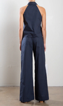 PHARAOH LENNOX PANT IN ITALIAN POPLIN IN INK at Romi Boutique