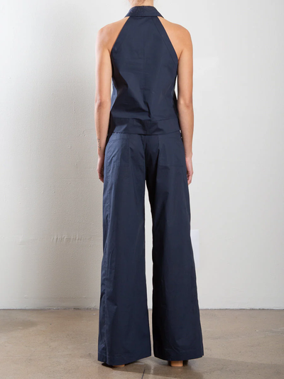 LENNOX PANT IN ITALIAN POPLIN IN INK