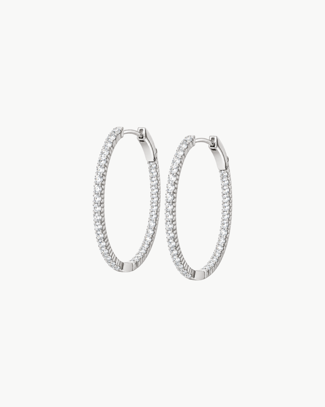 Emerson Stone Signature Inside-Out Diamond Hoops at Romi Boutique