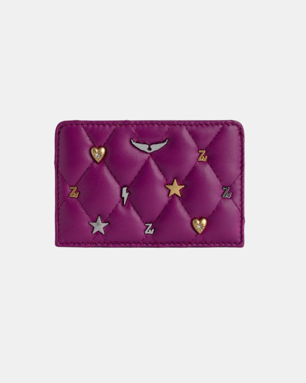 ZV PASS LUCKY CHARMS QUILTED CARD HOLDER IN GLAM - Romi Boutique