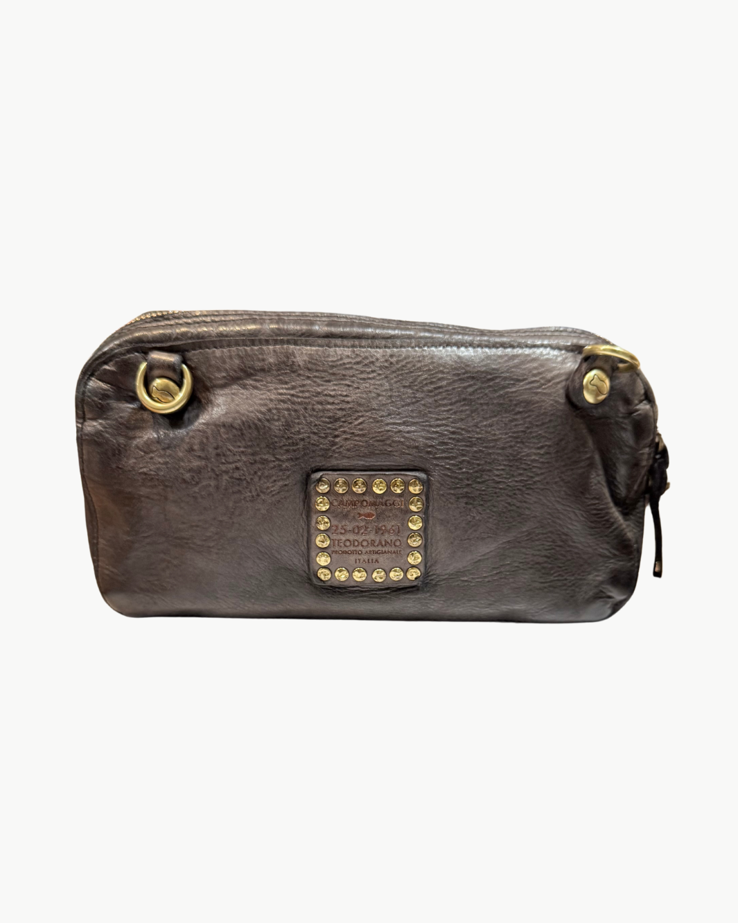 Campomaggi VACCHETTA PHONE HOLDER IN GREY at Romi Boutique