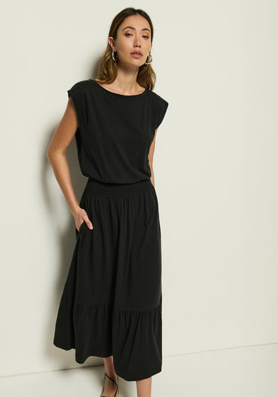 EVONNE DRESS IN JET BLACK