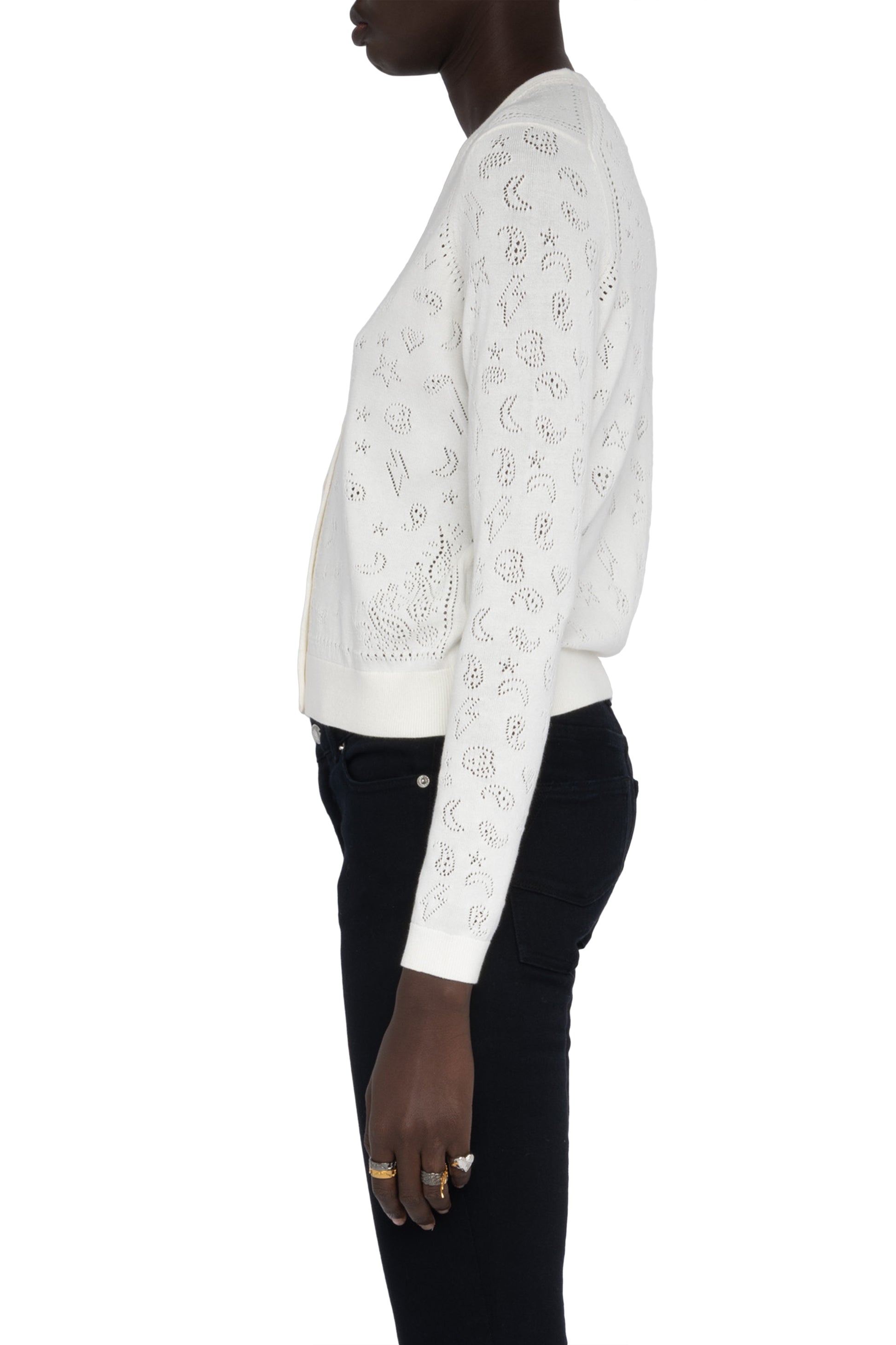 Zadig & Voltaire Manala Bandana Cardigan at Romi Boutique