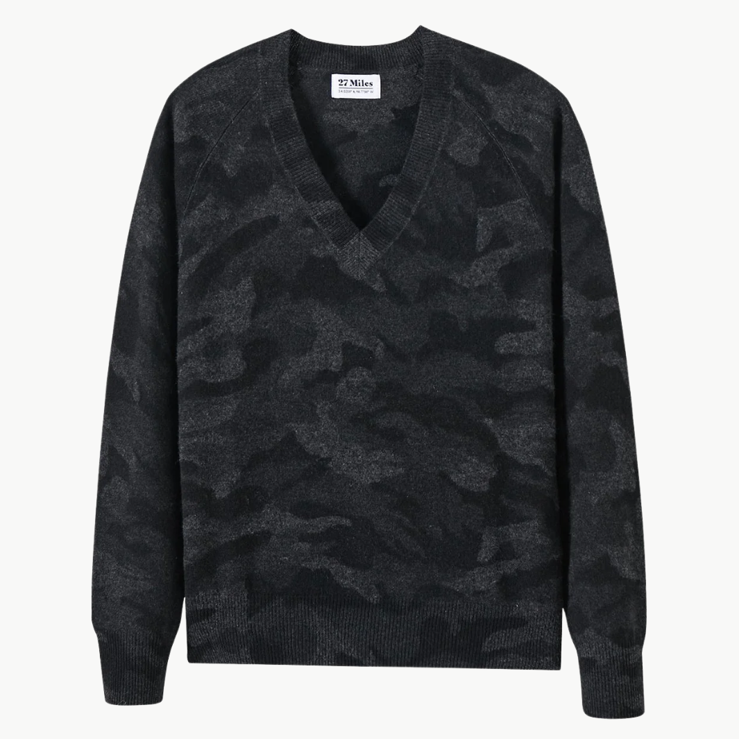 27 Miles Nani V-Neck Cashmere Sweater at Romi Boutique