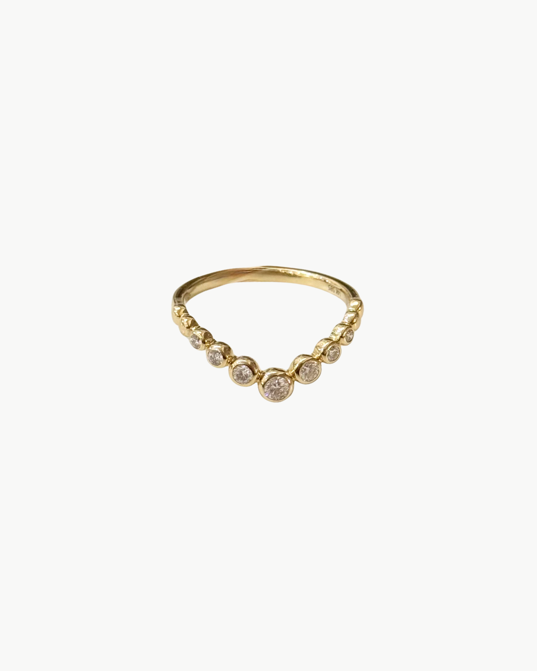 Lumilla Pointed Curvy Diamond Band at Romi Boutique