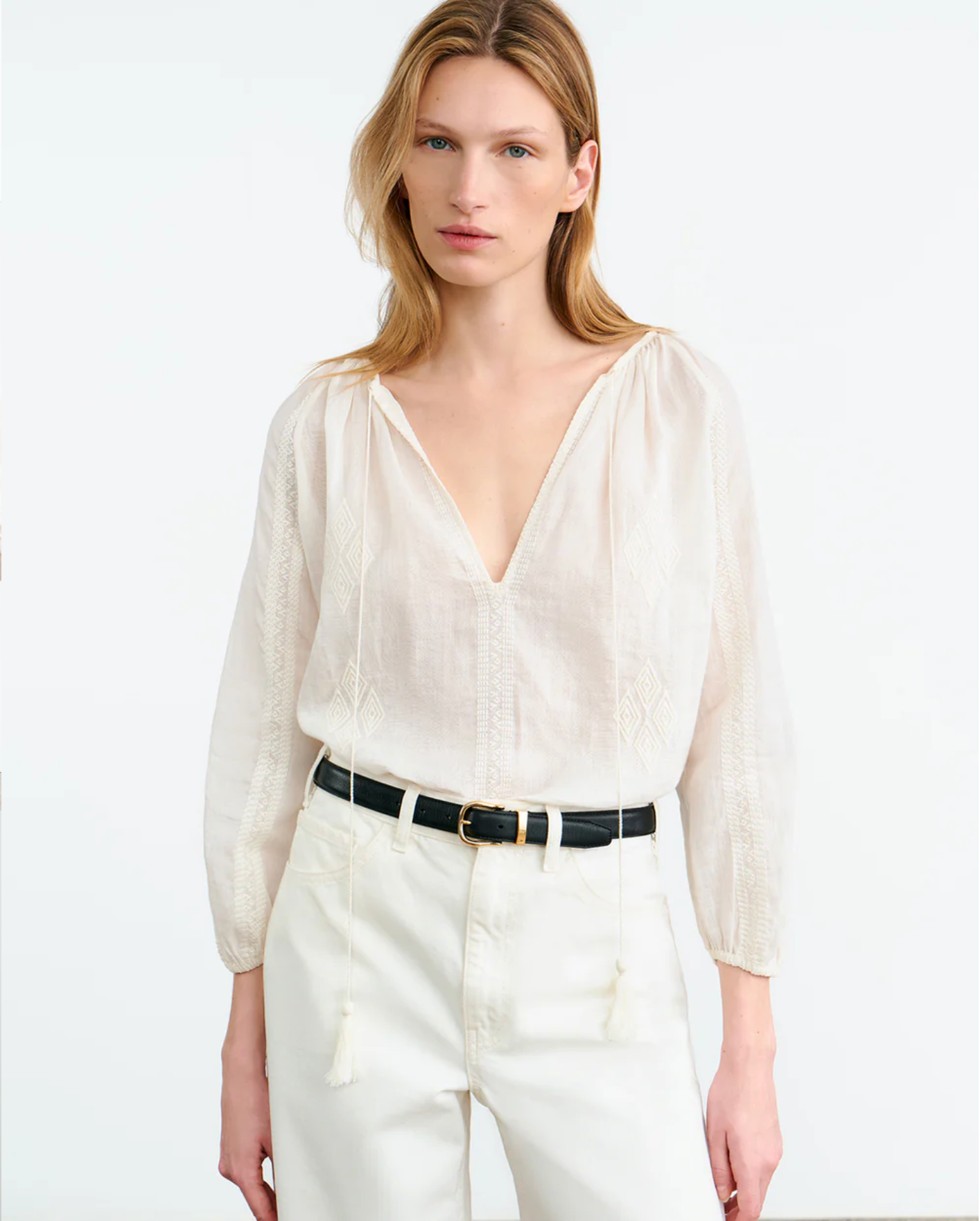 Nili Lotan CRISTO BLOUSE at Romi Boutique