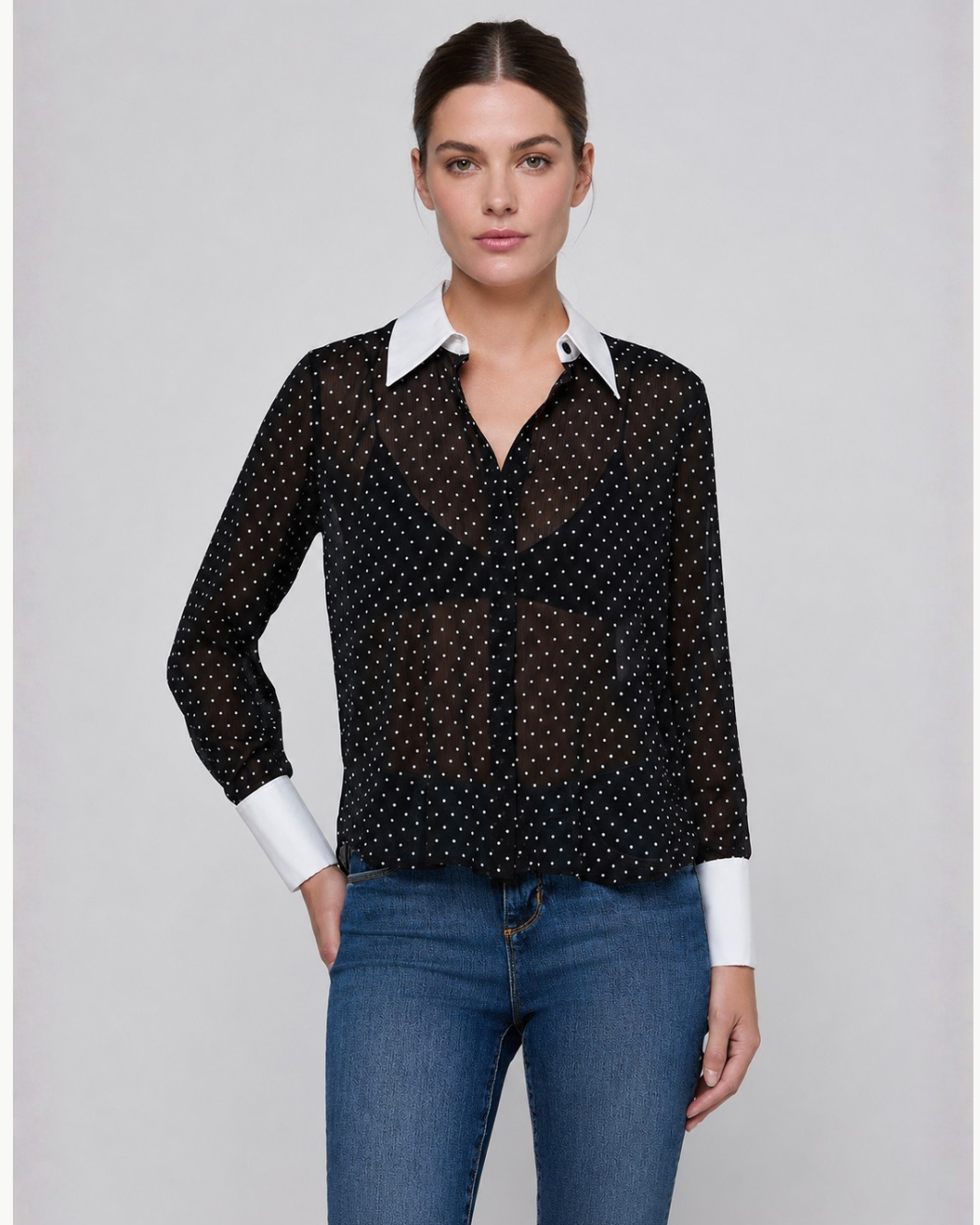 Sona Poplin Collar Blouse