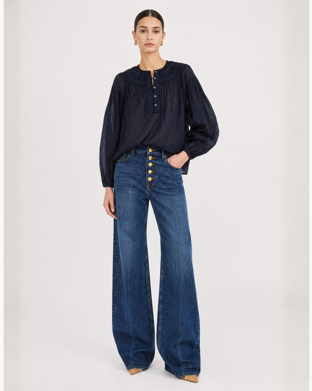 Klara Long Sleeve Cotton Blouse