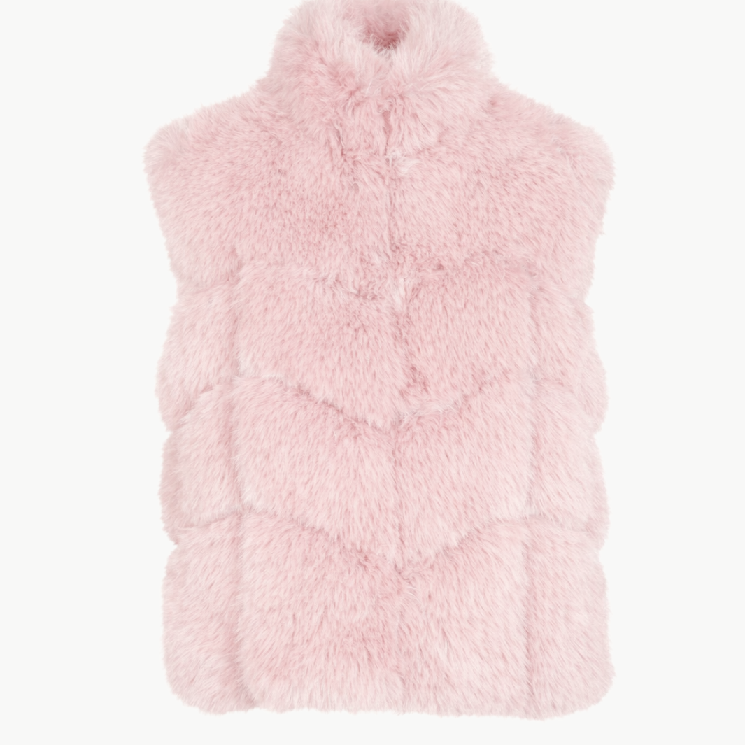 Generation Love Rosario Faux Fur Vest at Romi Boutique