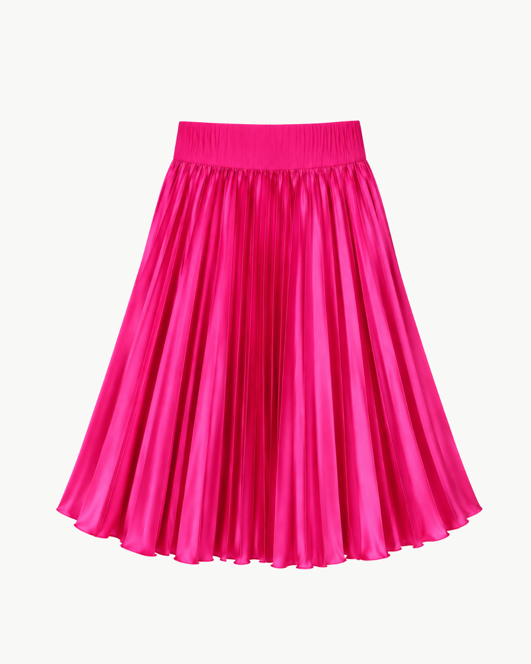 Knee-Length Satin Skirt