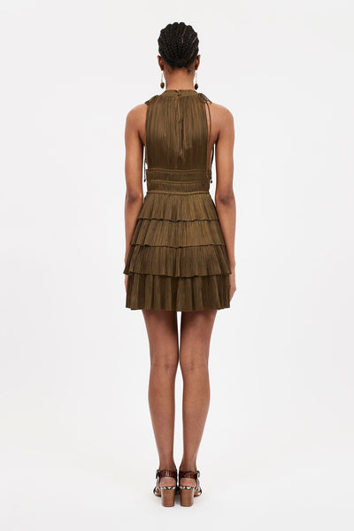 CECILY DRESS IN OLIVE - Romi Boutique