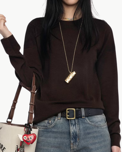 CICI SWEATER IN DARK CHOCOLATE
