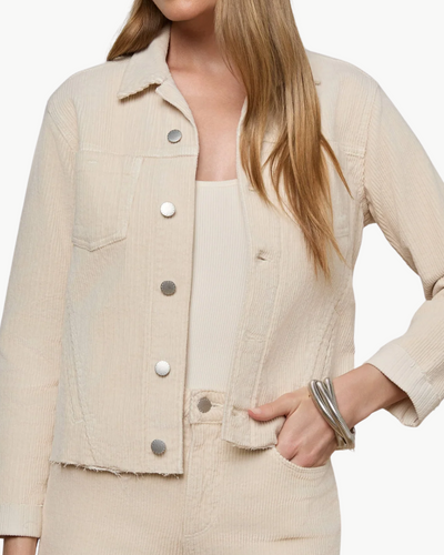 JANELLE SLIM RAW JACKET IN FRENCH VANILLA