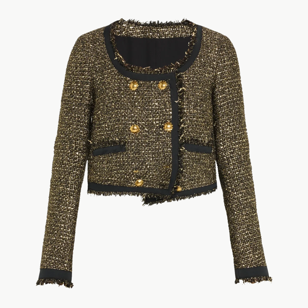 Anisa Tweed U-Neck Jacket