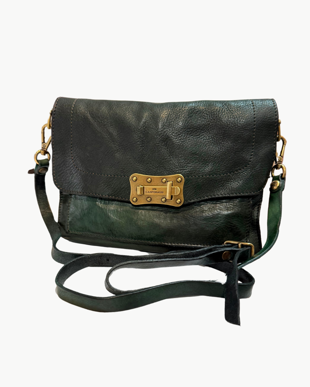 AGNESE CROSSBODY IN GREEN BOTTLE