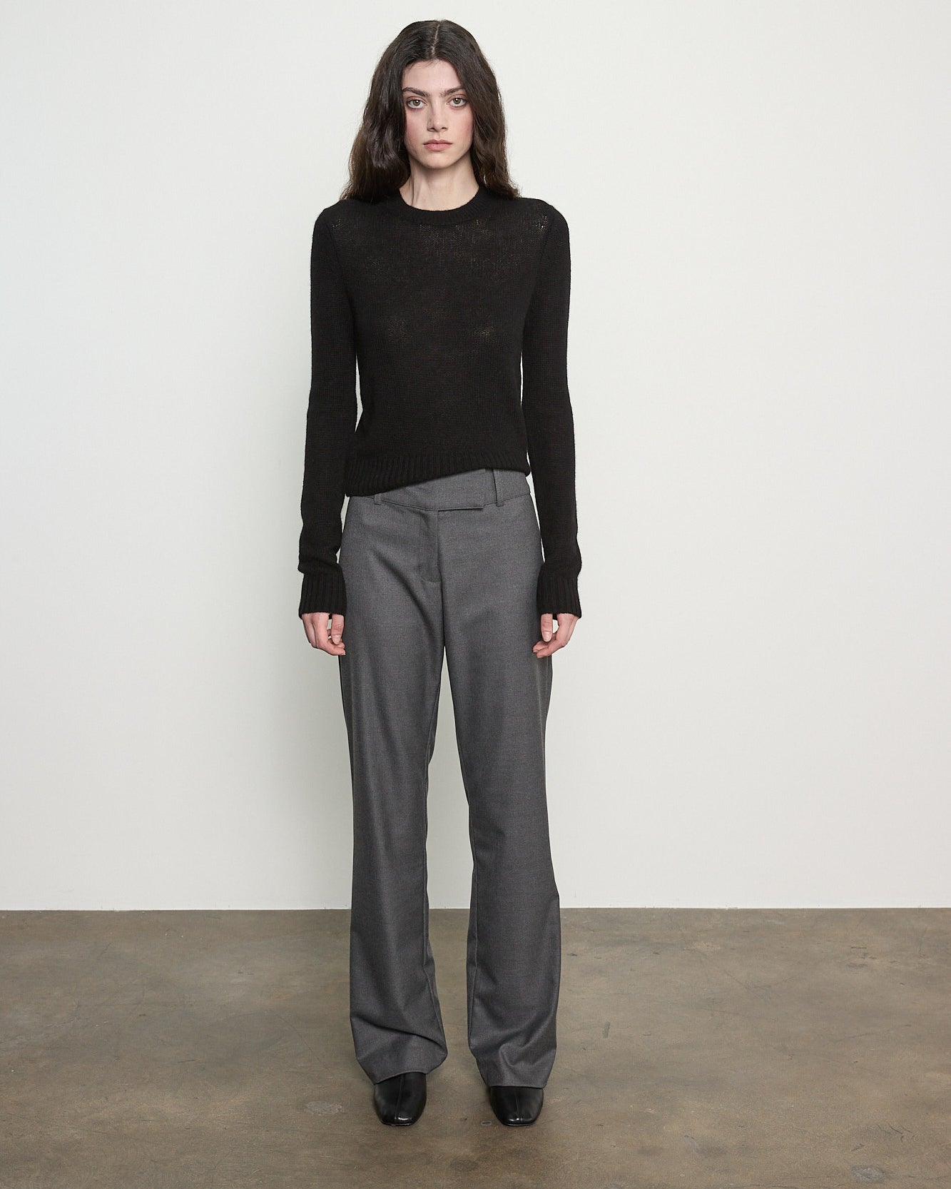 Cashmere Shrunken Crew