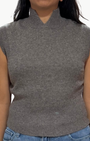 White & Warren CASHMERE SLEEVELESS MOCK NECK at Romi Boutique