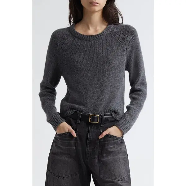 LAUREL SWEATER IN DARK CHARCOAL MELANGE