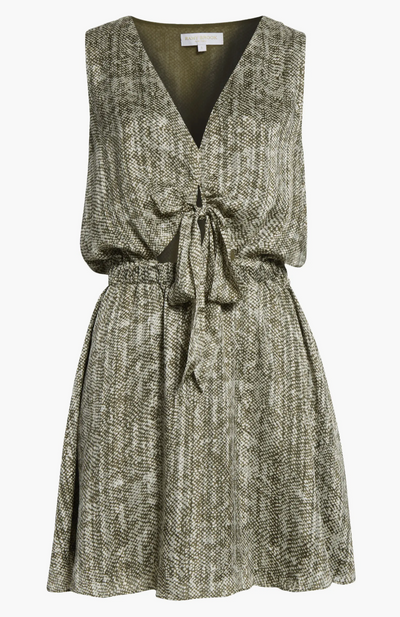 ITZEL DRESS IN OLIVE COMBO