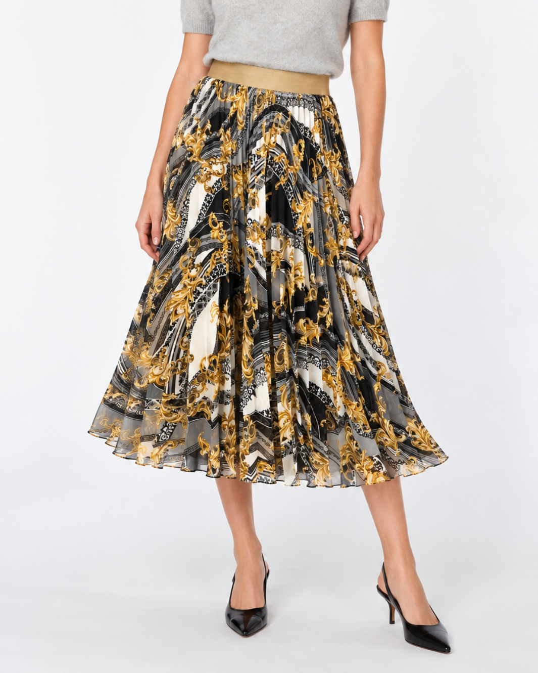 Loyd/Ford Midi-Length Chiffon Skirt at Romi Boutique