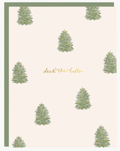 DECK THE HALLS TREES CARD