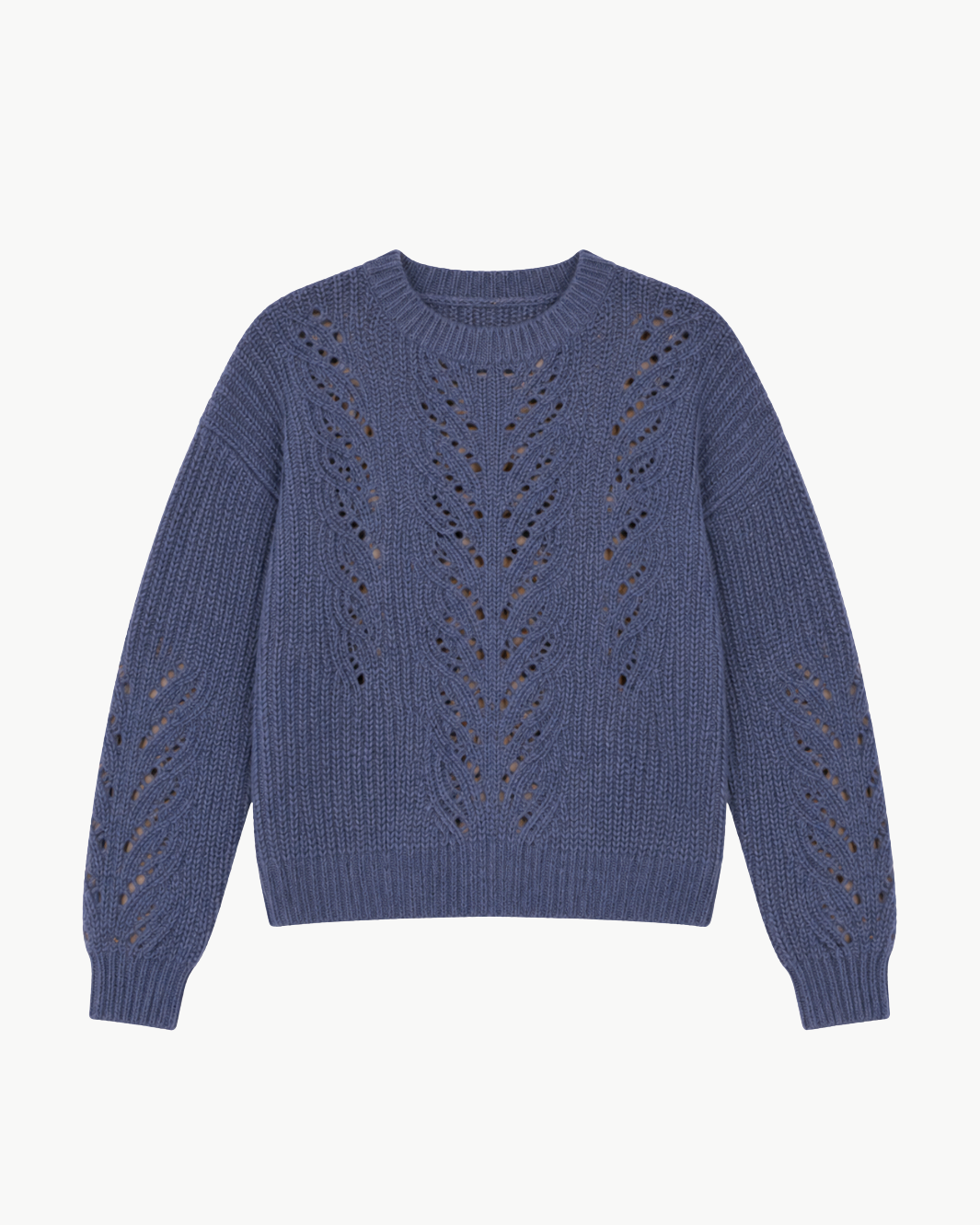 Autumn Cashmere Raglan Links Stitch Stripe Crew at Romi Boutique