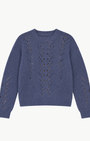 Autumn Cashmere Raglan Links Stitch Stripe Crew at Romi Boutique