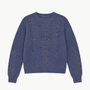 Autumn Cashmere Raglan Links Stitch Stripe Crew at Romi Boutique
