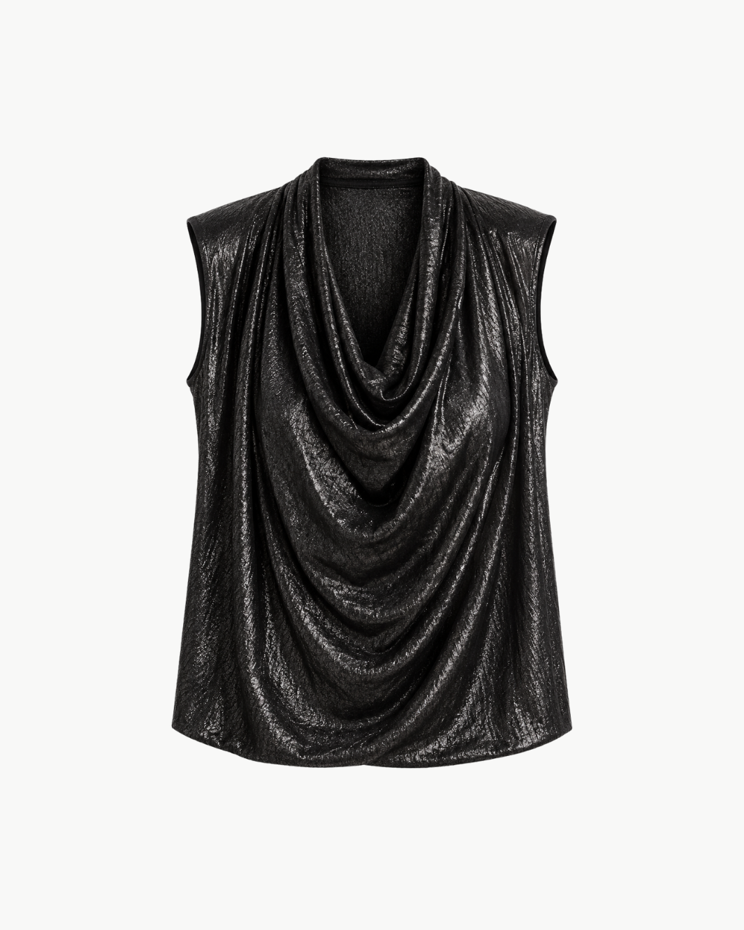Ramy Brook Camila Draped Metallic Top at Romi Boutique