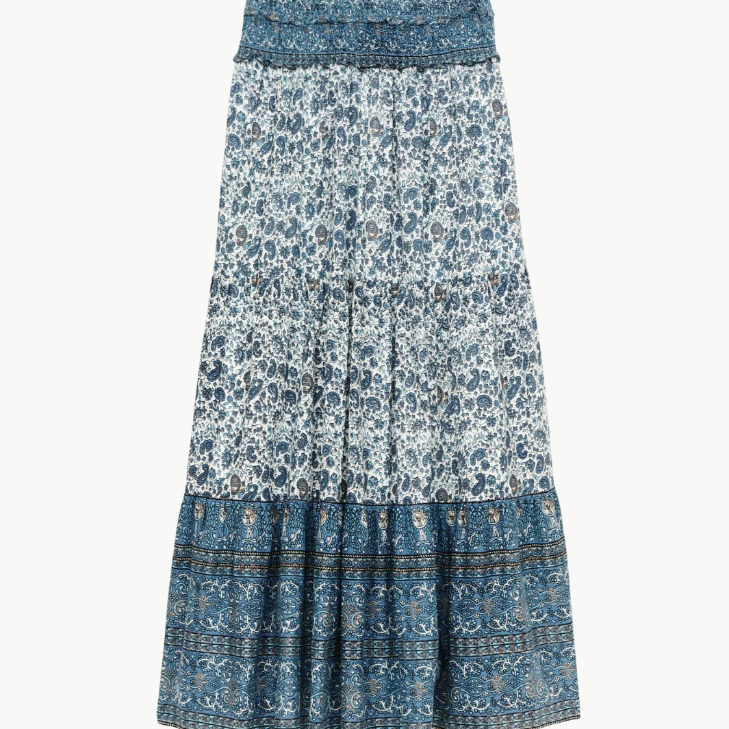 Mabe Esti Print Maxi Skirt at Romi Boutique