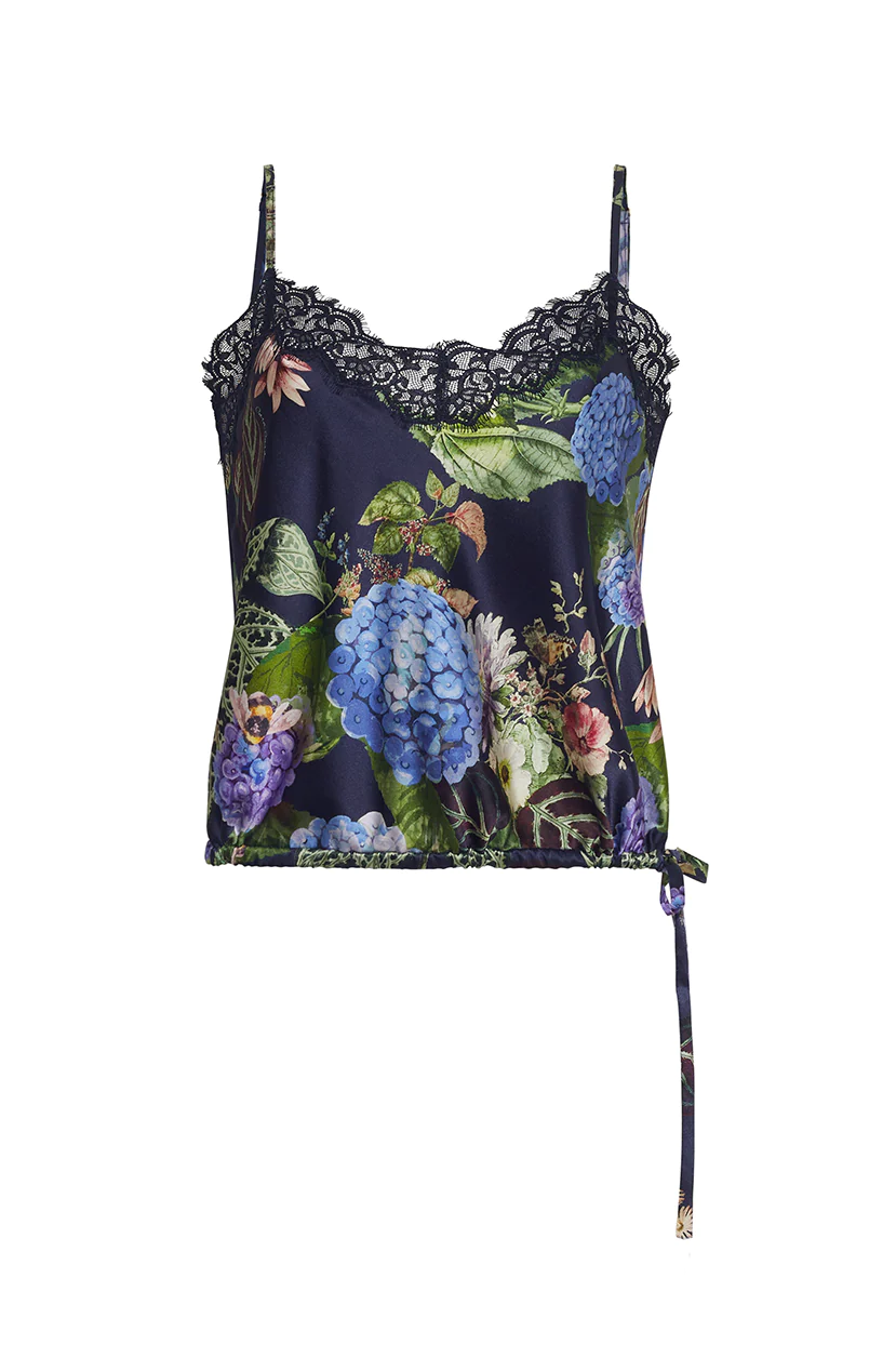 CORDOBA TOP IN AVERY FLORAL EVENING BLUE - Romi Boutique
