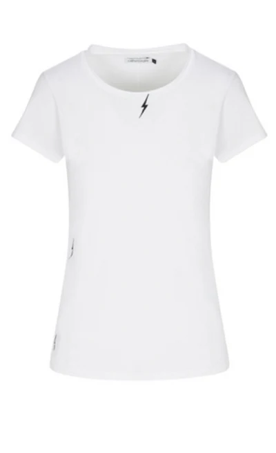 BOLT EMBROIDERED T-SHIRT IN WHITE