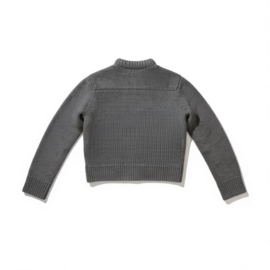 CONNOR CARDIGAN IN MEDIUM HEATHER GREY