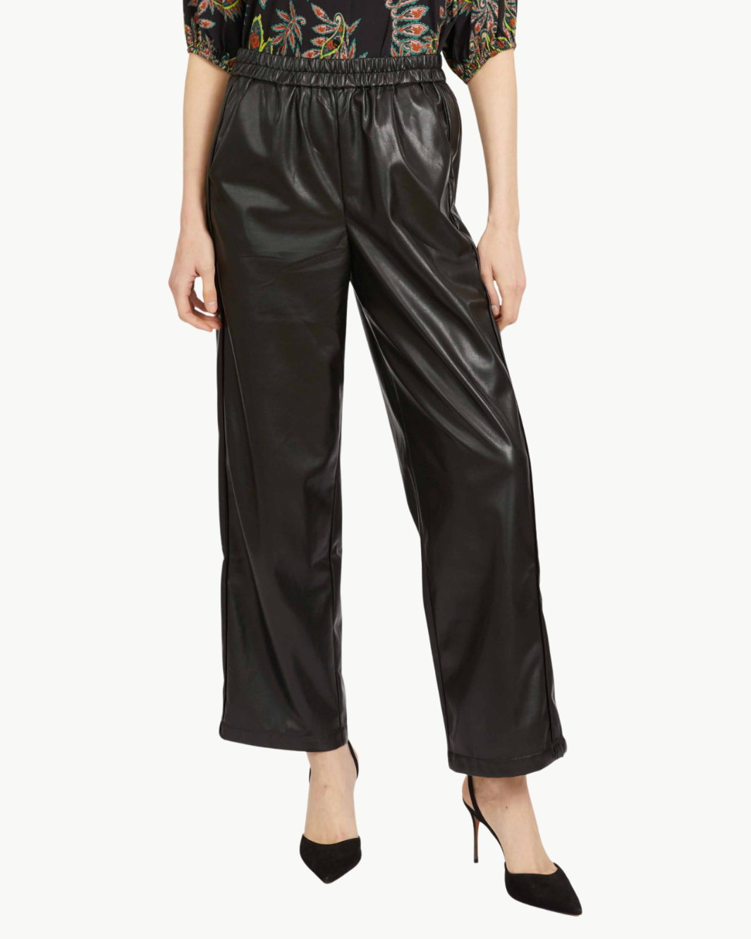 MAX VEGAN LEATHER PANT IN BLACK