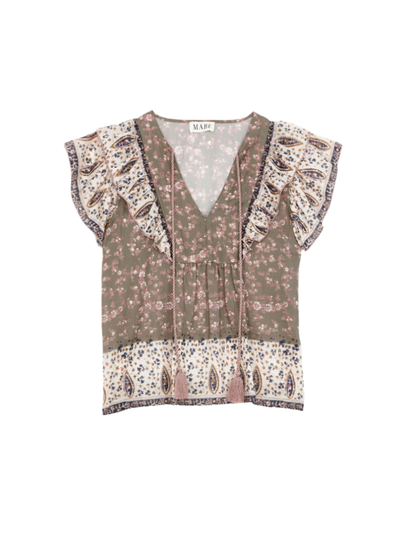 BANI FRILL TOP IN MULTI