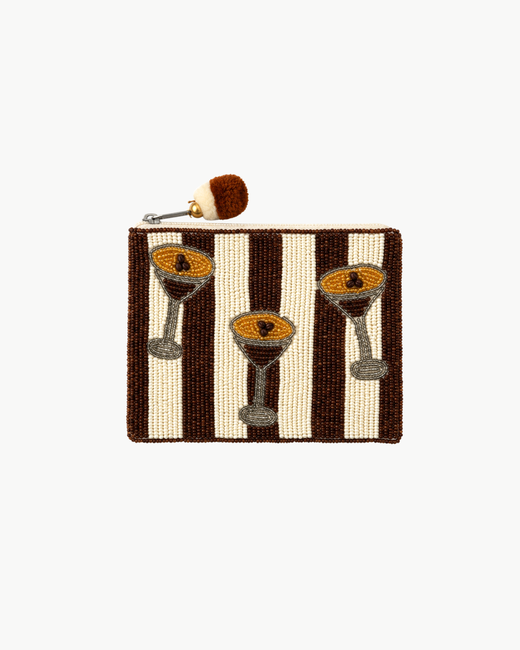 Romi Espresso Martini Beaded Coin Pouch at Romi Boutique