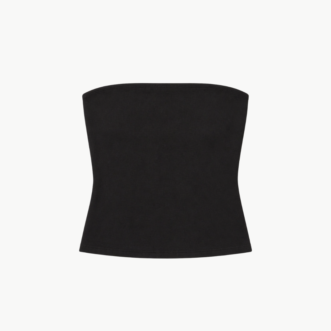 Enza Costa Cotton Rib Bandeau Top at Romi Boutique